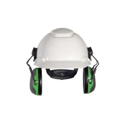 3M Occupational Health & Env Safety X-Series Cap Mount Earmuffs, Black & Green