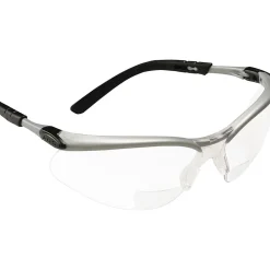 3M Occupational Health & Env Safety Silver & Black Frame Safety Glasses, Gray
