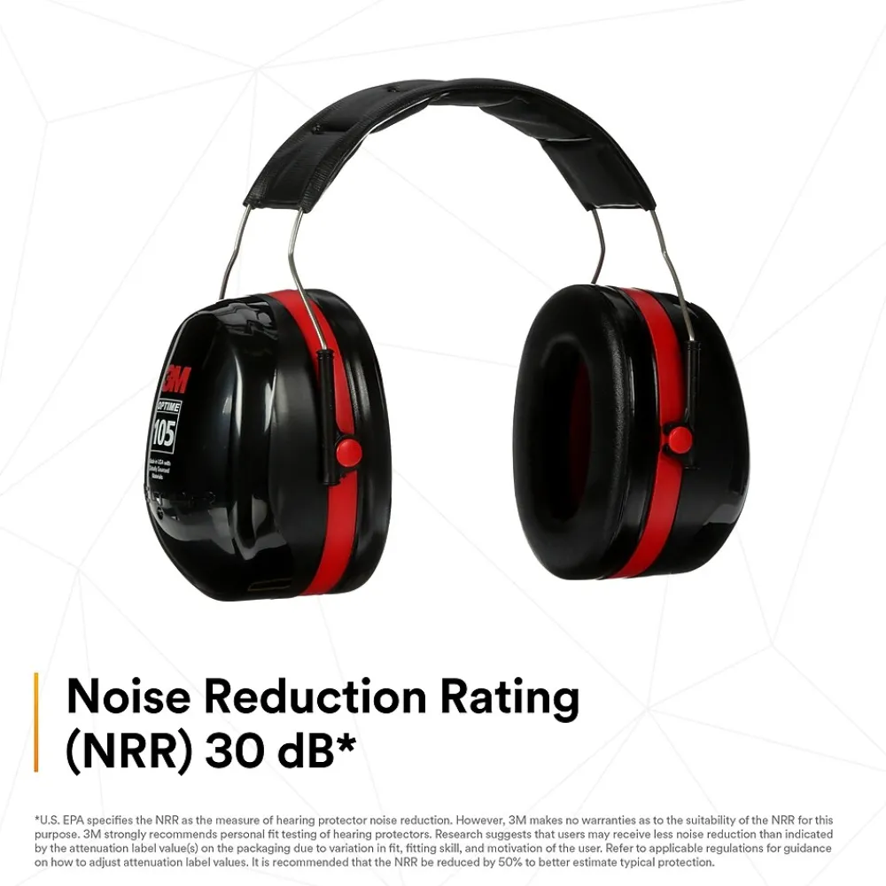3M PELTOR Optime 105 Over-the-Head Earmuffs (H10A)