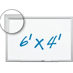 Dry Erase*3M Porcelain Dry Erase Board, Aluminum Frame, 72" x 48" (DEP7248A)