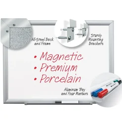 Dry Erase*3M Porcelain Dry-Erase Whiteboard, Aluminum Frame, 8' x 4' (DEP9648A)