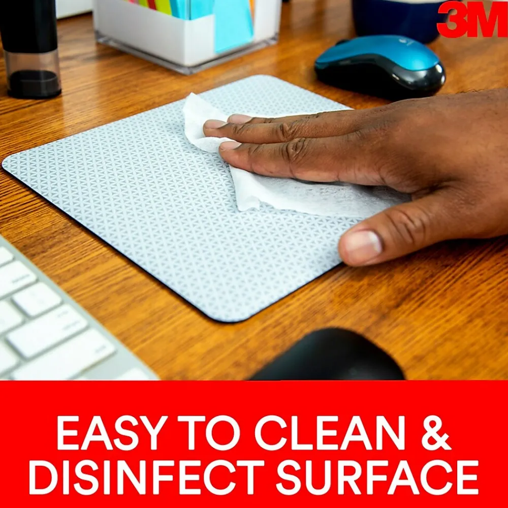 Hot 3M ™ Precise™ Mouse Pad Enhances the Precision of Optical Mice, Non-Skid, Foam Back, 9" x 8", Bitmap, (MP114-BSD1)