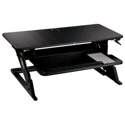 Standing Desks*3M Precision Standing Desk 35"W Manual Adjustable Desk Riser with Gel Wrist Rest and Precise Mouse Pad, Black (SD60B)