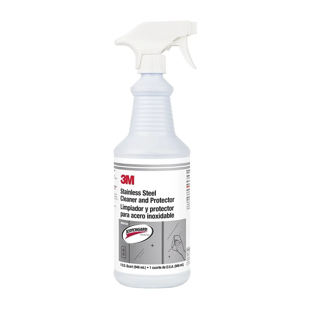 ™ Stainless Steel Cleaner and Protector with Scotchgard™, Ready-to-Use with Flip-Top Cap, 32 oz., 6/Ct (85901)<3M Online