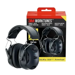 3M WorkTunes Connect and Solar Wireless Bluetooth Hearing Protector, 26 dB, Black (90573-DC)