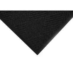M + A Matting M+A Matting WaterHog Max Diamond Classic Mat, universal cleated, 4' x 6', Black Smoke (22957046070)