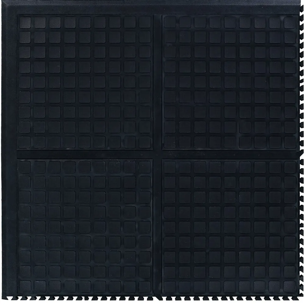 M + A Matting M+A Matting Hog Heaven III Comfort Anti-Fatigue Mat, 1.82' x 1.82', Black Corner (447103100)