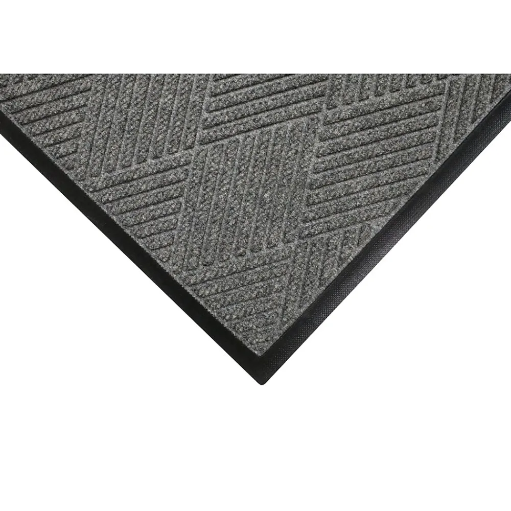 M + A Matting M+A Matting WaterHog Max Diamond Classic Mat, Universal Cleated, 3' x 5', Grey Ash (22957335070)