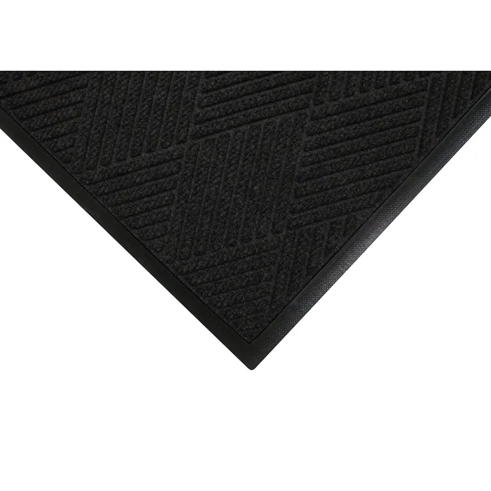 M + A Matting M+A Matting WaterHog Max Diamond Classic Mat, Universal Cleated 3' x 5', Black Smoke (22957035070)