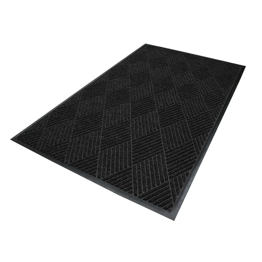 M + A Matting M+A Matting WaterHog Max Diamond Classic Mat, Universal Cleated 3' x 5', Black Smoke (22957035070)