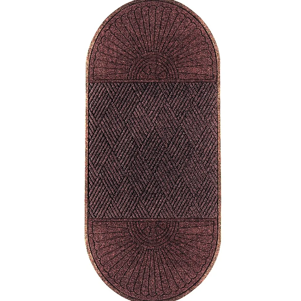 M + A Matting M+A Matting WaterHog Max Grand Diamond, Mat + Two Ends, Universal Cleated, 3' x 7.1', Maroon (224974000000)