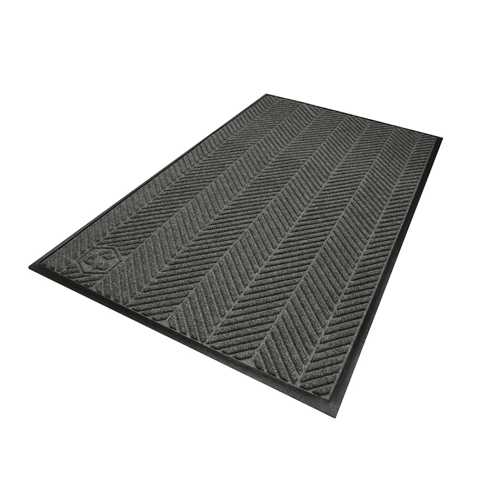 M + A Matting M+A Matting WaterHog Max Herringbone Classic Mat, Universal Cleated, 3' x 5', Grey Ash (22407335070)
