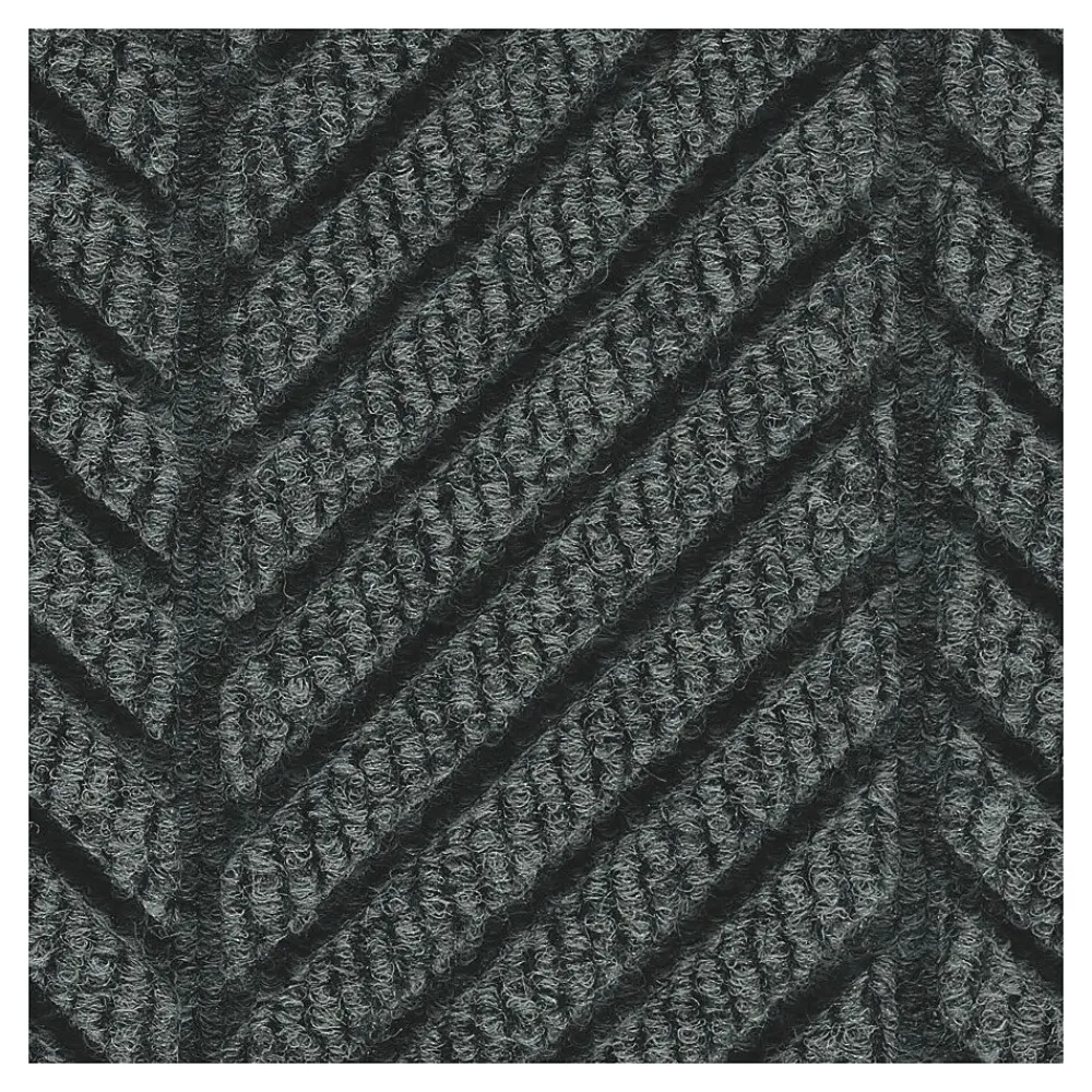 M + A Matting M+A Matting WaterHog Max Herringbone Classic Mat, Smooth, 3' x 10', Black Smoke (224000000000)