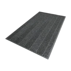 M + A Matting M+A Matting WaterHog Max Herringbone Fashion Mat, Universal Cleated, 3' x 5', Grey Ash (22417335070)