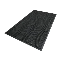 M + A Matting M+A Matting WaterHog Max Herringbone Fashion Mat, Universal Cleated, 3' x 5', Black Smoke (22417035070)