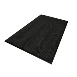 M + A Matting M+A Matting WaterHog Max Herringbone Classic Mat, Universal Cleated, 3' x 5',Black Smoke (22407035070)
