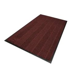 M + A Matting M+A Matting WaterHog Max Herringbone Classic Mat, Universal Cleated, 3' x 5', Maroon (22407435070)