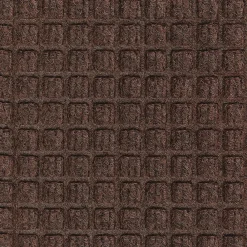 M + A Matting M+A Matting WaterHog Squares Fashion Mat, Universal Cleated, 4' x 10', Dark Brown (28052410070)