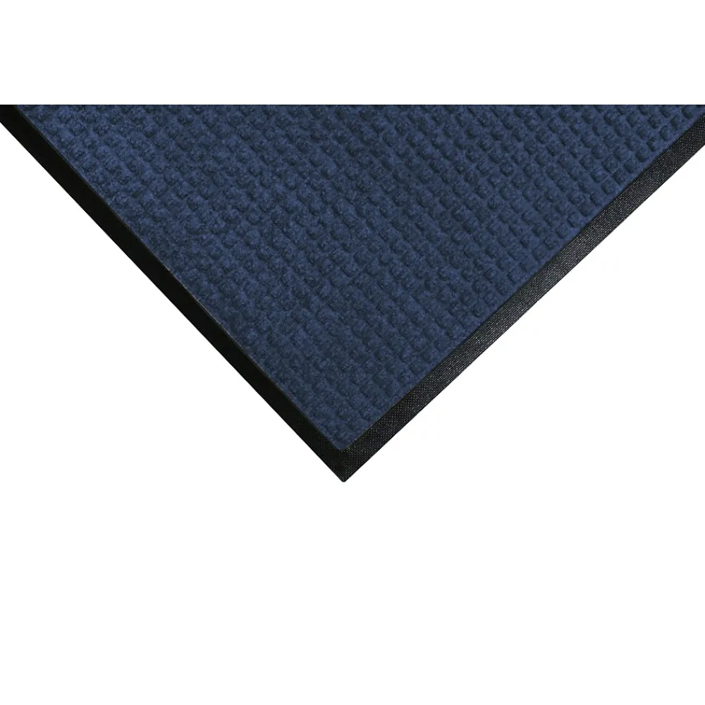 M + A Matting M+A Matting WaterHog Squares Classic Mat, Universal Cleated, 4' x 10', Navy (20061410070)