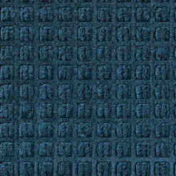 M + A Matting M+A Matting WaterHog Squares Classic Mat, Universal Cleated, 4' x 10', Navy (20061410070)
