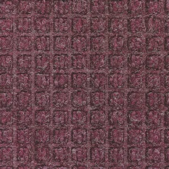 M + A Matting M+A Matting WaterHog Squares Classic Mat, Smooth, 6' x 6', Bordeaux (2006066170)