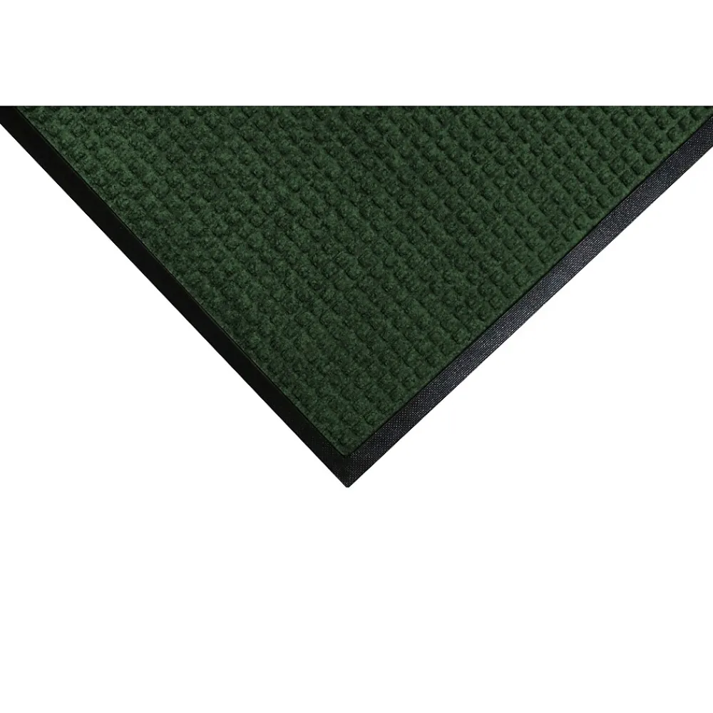 M + A Matting M+A Matting WaterHog Squares Classic Mat, Smooth, 3' x 5', Evergreen (2005935170)