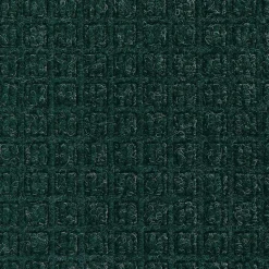 M + A Matting M+A Matting WaterHog Squares Classic Mat, Smooth, 3' x 5', Evergreen (2005935170)