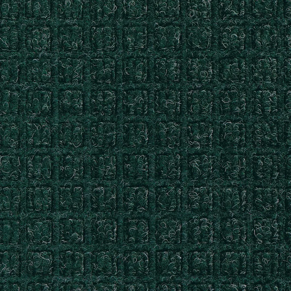 M + A Matting M+A Matting WaterHog Squares Classic Mat, Smooth, 3' x 5', Evergreen (2005935170)