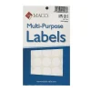 Labels|Maco Multi-Purpose Handwrite Labels, Round, 3/4" Dia., Pack Of 1000, 6/Pack (6PK-MR-1212)