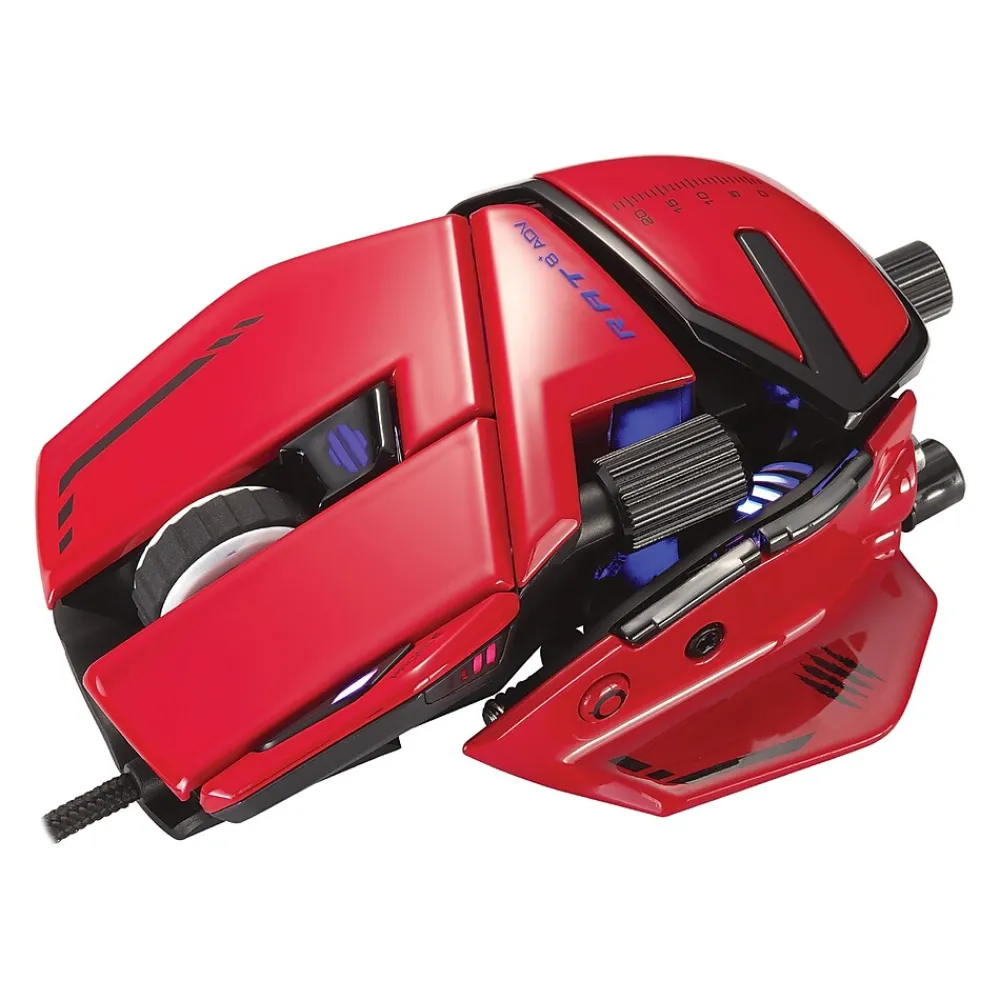 Sale Mad Catz R.A.T. 8+ ADV Optical Gaming Mouse, Red (MR06DCINRD000-0)