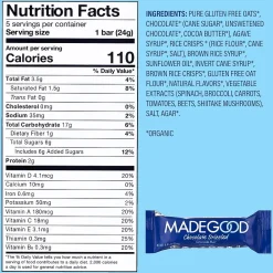 MadeGood Chocolate Drizzled Granola Bars, Vanilla, 0.85 oz, 5/Box, 6 Boxes/Pack (307-00427)