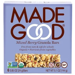 MadeGood Gluten Free Mixed Berry Granola Bar, 0.85 oz., 6 Bars/Box (307-00245)