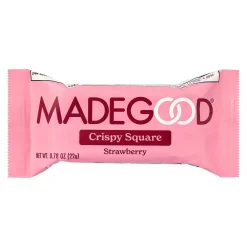 MadeGood Strawberry Crispy Squares, 0.78 oz, 6/Box, 6 Boxes/Pack (307-00428)