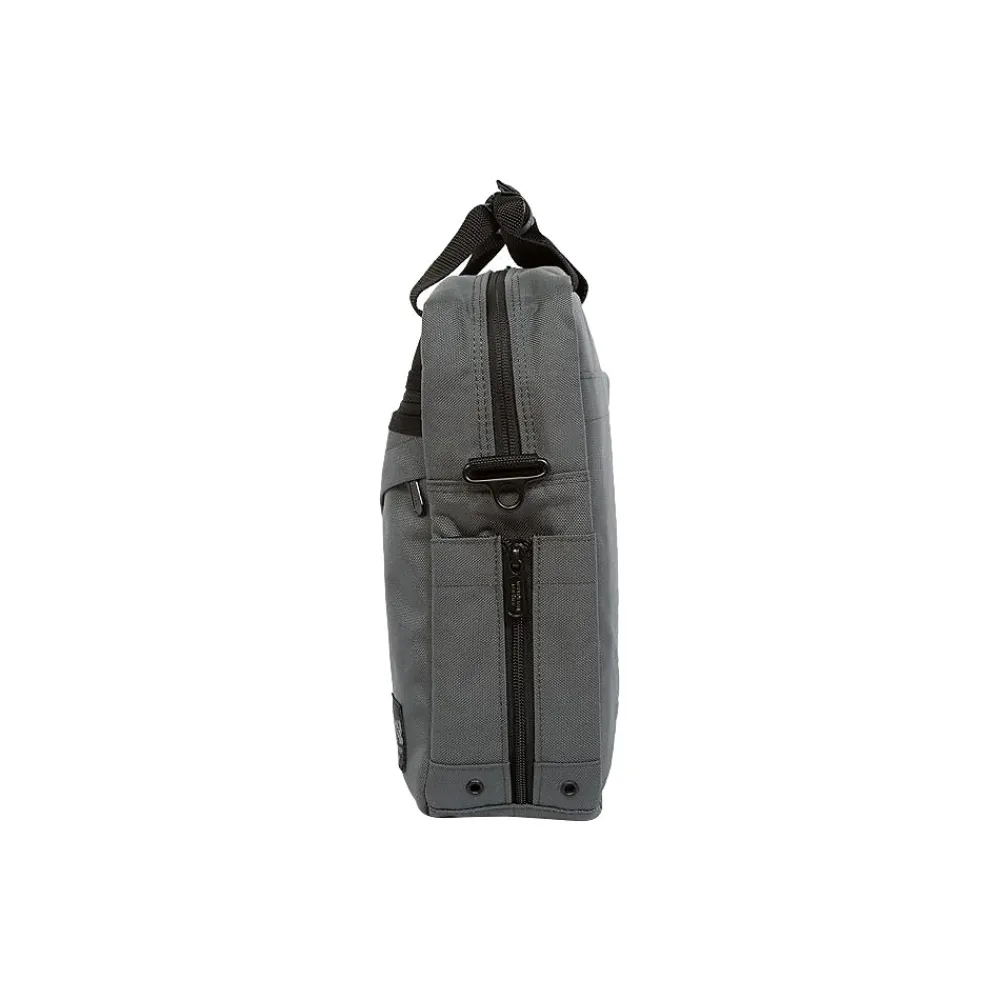 Second Avenue Fabric Water-Resistant Briefcase, Gray (1741-BL GRY)<Manhattan Portage Clearance