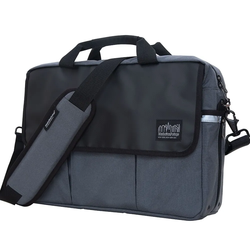 Webb Convertible Briefcase Grey (1448-BL GRY)<Manhattan Portage Discount