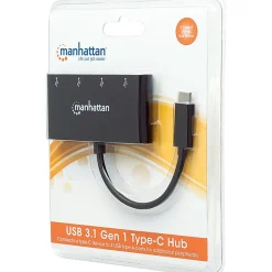 Manhattan SuperSpeed 4-Port USB 3.0 Hub, Black (ICI162746)