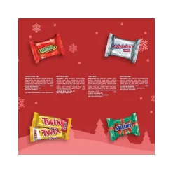 Mars Assorted Milk Chocolate Christmas Candy Bars, 13.95 oz., 50 Pieces/Bag (466148)