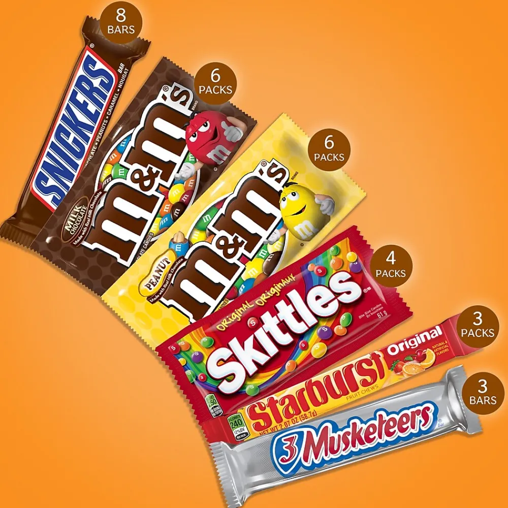 Mars Variety Pack M&M'S, SNICKERS, TWIX & 3 MUSKETEERS Milk Chocolate Pieces, 48 oz., 30 (220-00084)