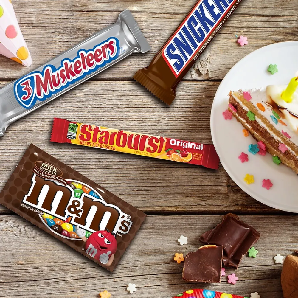 Mars Variety Pack M&M'S, SNICKERS, TWIX & 3 MUSKETEERS Milk Chocolate Pieces, 48 oz., 30 (220-00084)