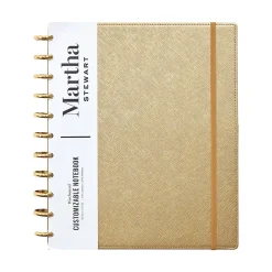 Notebooks|Martha Stewart Discbound Professional Notebook, 9.25" x 11.25", 120 Sheets, Gold (MS102J)