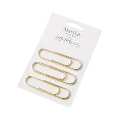 Clips & Fasteners|Martha Stewart Large Paper Clip, Gold, 6/Pack (MS104R)