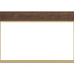Office Desks*Martha Stewart Ollie 47"W Home Office Desk with 3 Drawers, Walnut/Polished Brass (ZGZP028BRGLD)