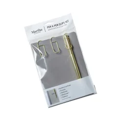 Clips & Fasteners|Martha Stewart Pen and Pen Clip Set, Gold (MS109J)