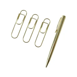 Clips & Fasteners|Martha Stewart Pen and Pen Clip Set, Gold (MS109J)