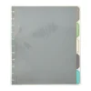Dividers|Martha Stewart Poly Divider, 5 Tabs, Assorted Colors, 1 Set (MS102C)