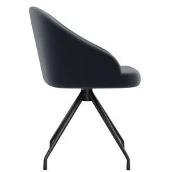 Office Chairs*Martha Stewart Sora Fabric Swivel Stationary Office Chair, Gray/Oil Rubbed Bronze (CH222119GYBK)