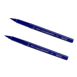 Pens|Marvy Uchida Calligraphy Pen Set, Ultra Fine, Blue Markers, 2/Pack (6504954a)