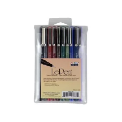 Markers|Marvy Uchida LePen Set B Permanent Marker, Micro Fine Tip, Assorted Inks, 10/Pack (430010B)