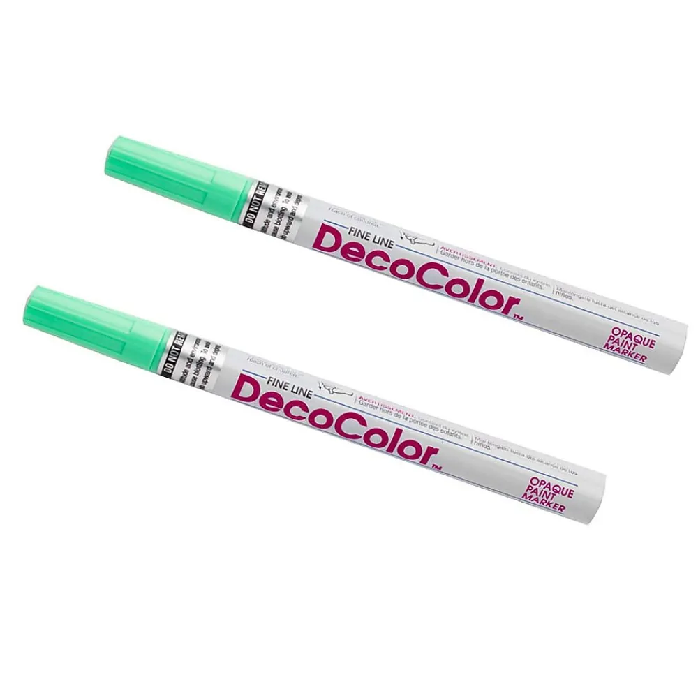 Markers|Marvy Uchida Opaque Paint Markers, Fine Tip, Peppermint Green, 2/Pack (7665903a)