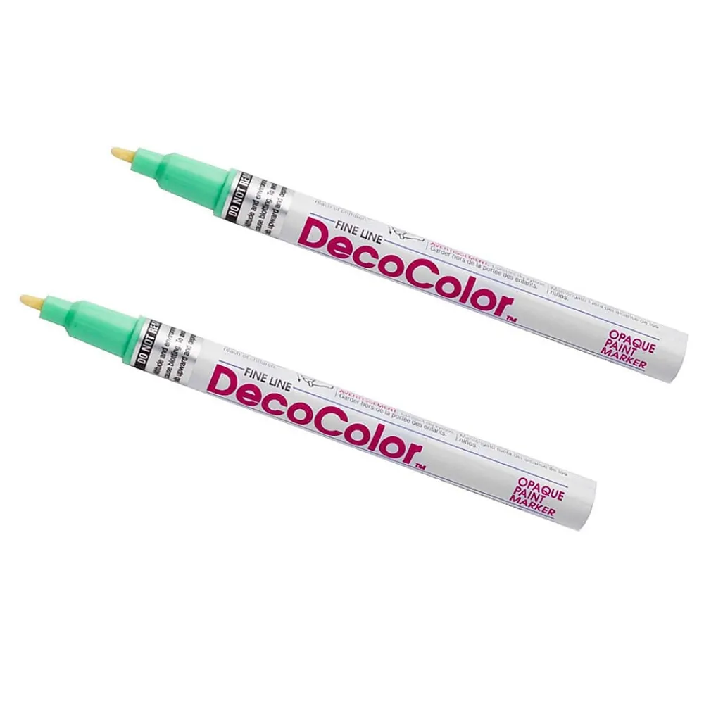 Markers|Marvy Uchida Opaque Paint Markers, Fine Tip, Peppermint Green, 2/Pack (7665903a)